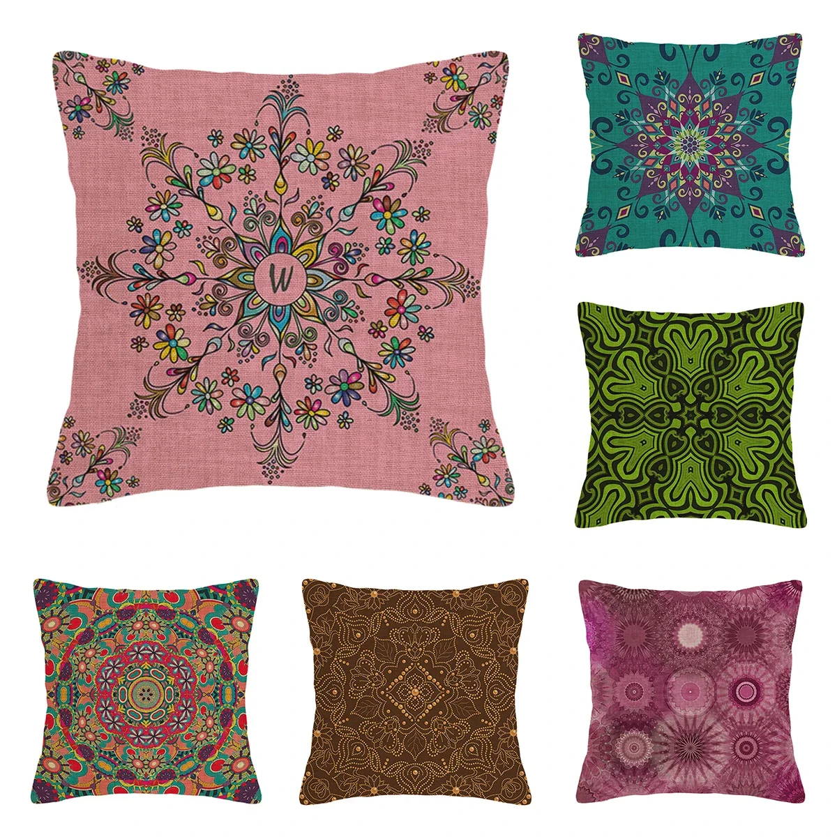 Декоративная наволочка для подушки в стиле бохо 45 х45 см 40 х40 60 х60