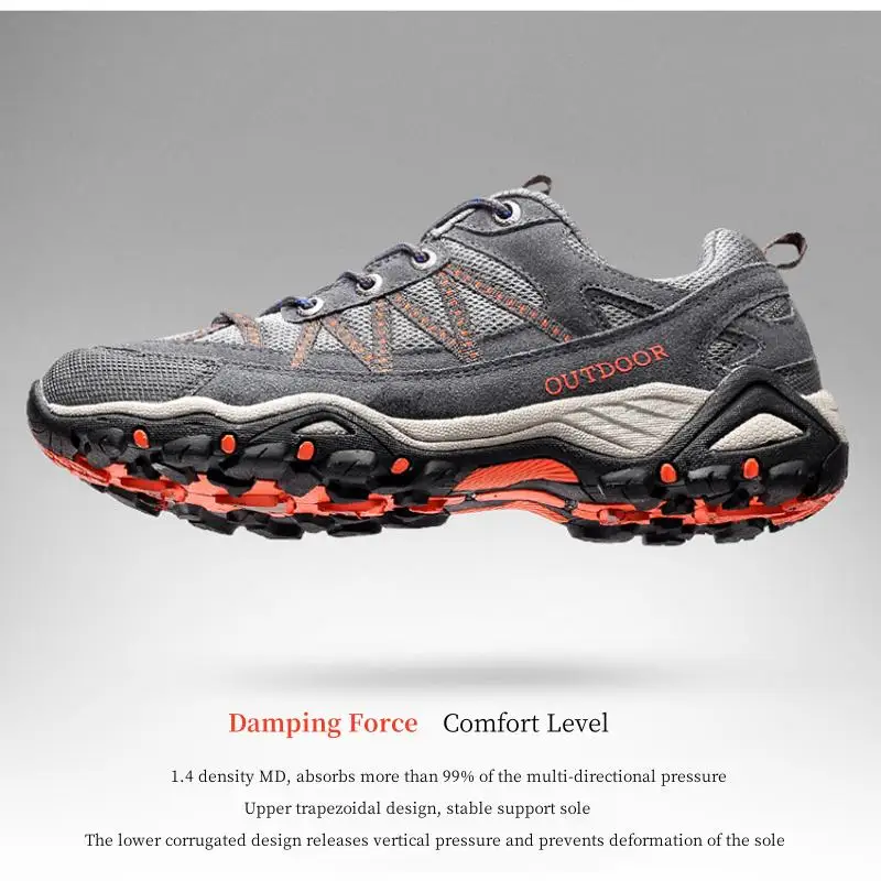 Мужская непромокаемая походная обувь для мужчин дышащие нескользящие кожаные