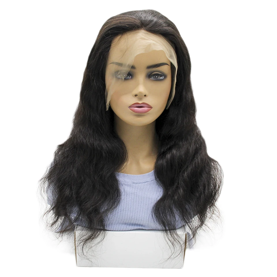 

Womens Invisible Transparent Lace Frontal Wigs Fast Delivery Jet Black Best Wig Female Promotion Wave Humana Hate Brazilian Hair