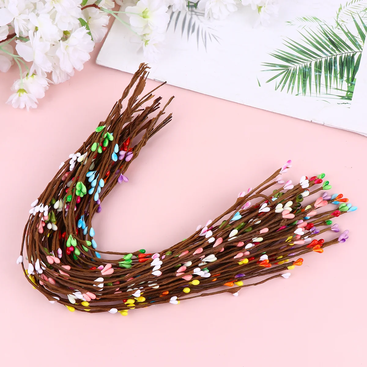 

Christmas Decoration Wreath Berries Berry Garland Artificial Fake Stems Pip Vase String Winter Holiday Front Hanging Waterproof