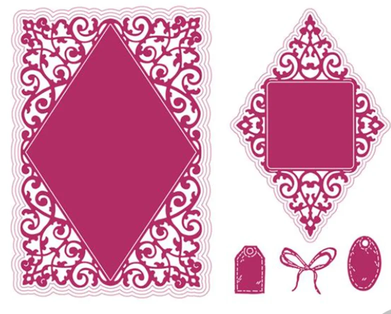 

Label Decorative Frame Metal Cutting Dies Craft Embossing Make Paper Greeting Card Making Template Diy Handmade 2022 New Hot