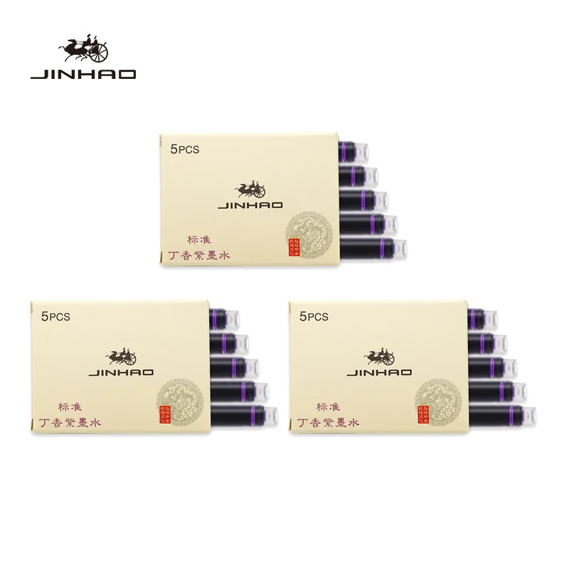 5/10/15 шт. перьевая ручка Jinhao, чернильный картридж, заправка для перьевой ручки, чернила, перьевая ручка, китайские чернила, офисные школьные принадлежности, канцелярские принадлежности