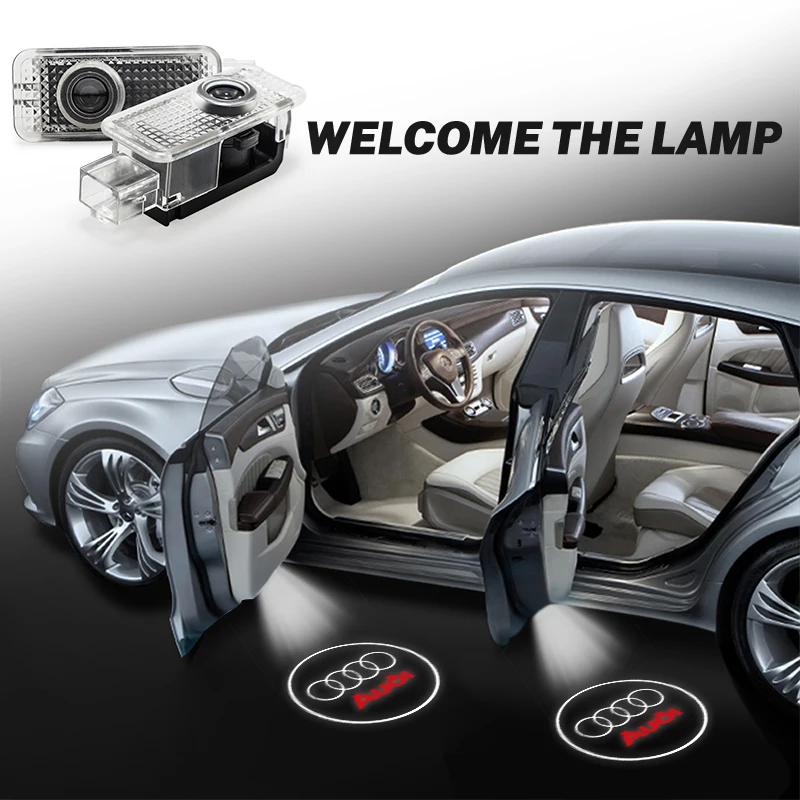 Проекция головного света для автомобильной двери подходит Audi Sline A1 A3 A4 A5 A6 A7 A8 B8 B9 B6