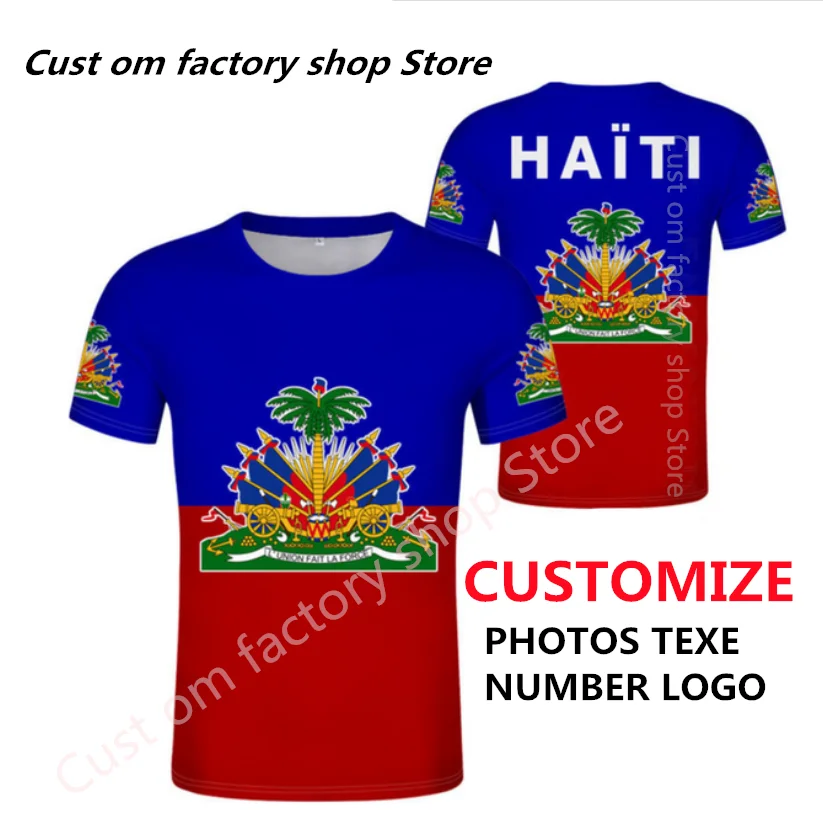 

HAITI t shirt diy free custom name number hti t-shirt nation flag country ht french haitian republic college print photo clothes