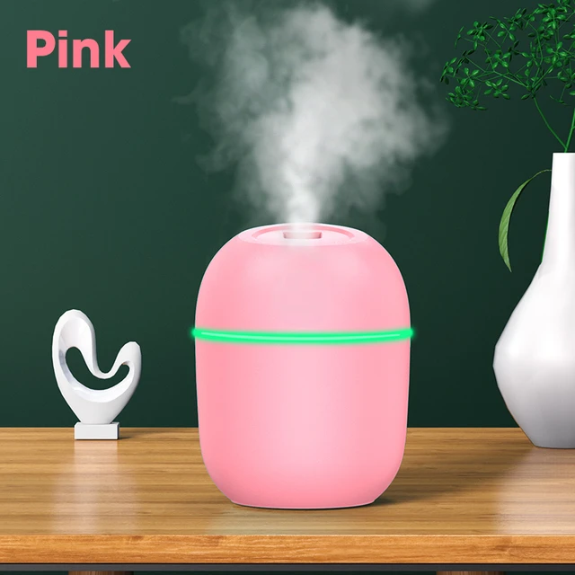 Air Humidifier LED Lamp USB Fan Nano Essential Oil Diffuser Car Purifier Aroma Anion Mist Maker With Romantic Light