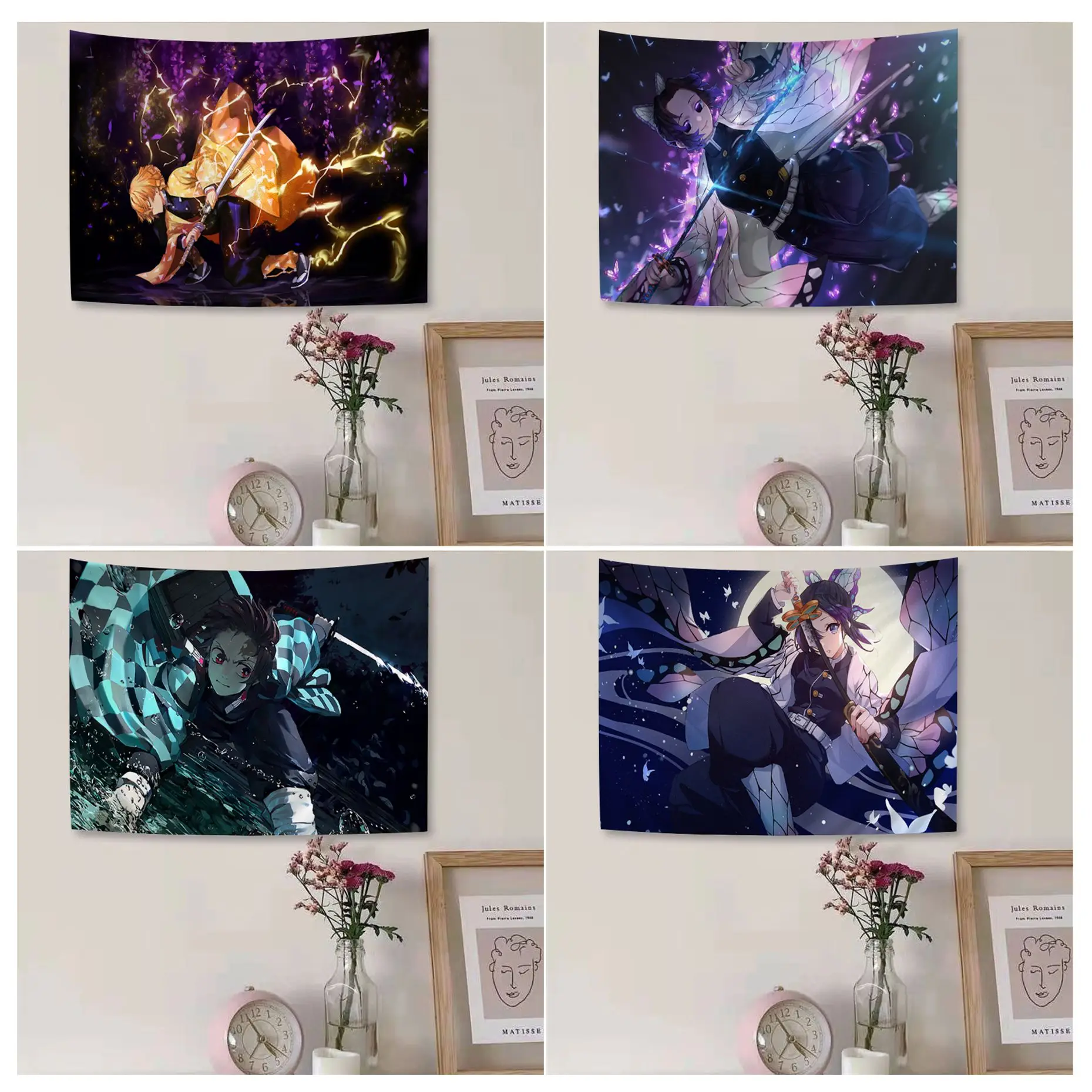 

Anime Demon Slayer Hanging Bohemian Tapestry Art Science Fiction Room Home Decor Cheap Hippie Wall Hanging