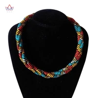 colourful necklace chains for ladies ankara necklace african ethnic handmade jewellery african fabric jewellery for women wyb388