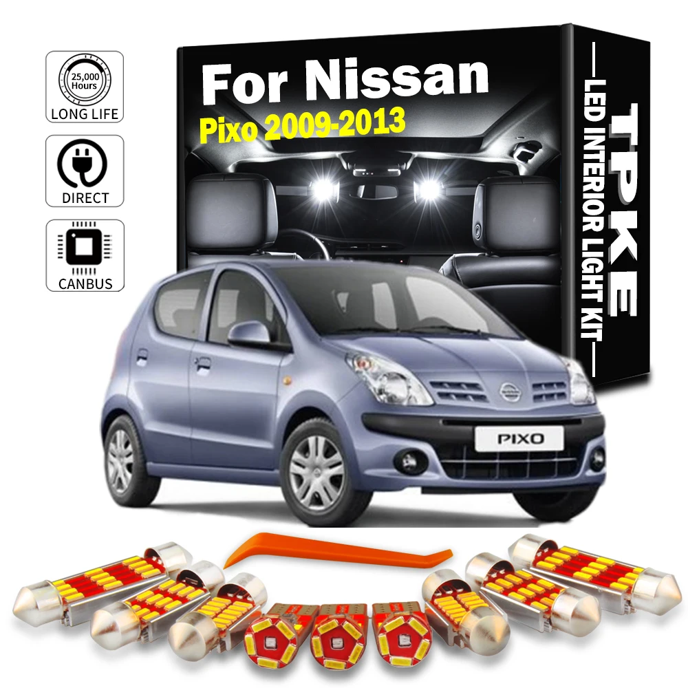 

Автомобильные светодиодные лампы TPKE, 5 шт., для Nissan Pixo 2009 2010 2011 2012 2013