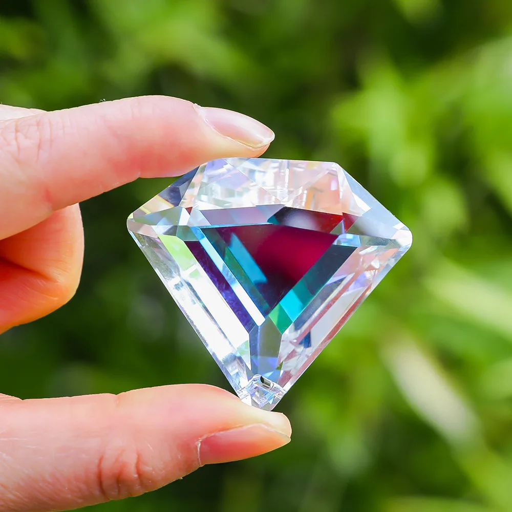 Camal 1 шт. 42*50 мм Алмазная Радуга/AB цвет хрустальные призматические капли люстра