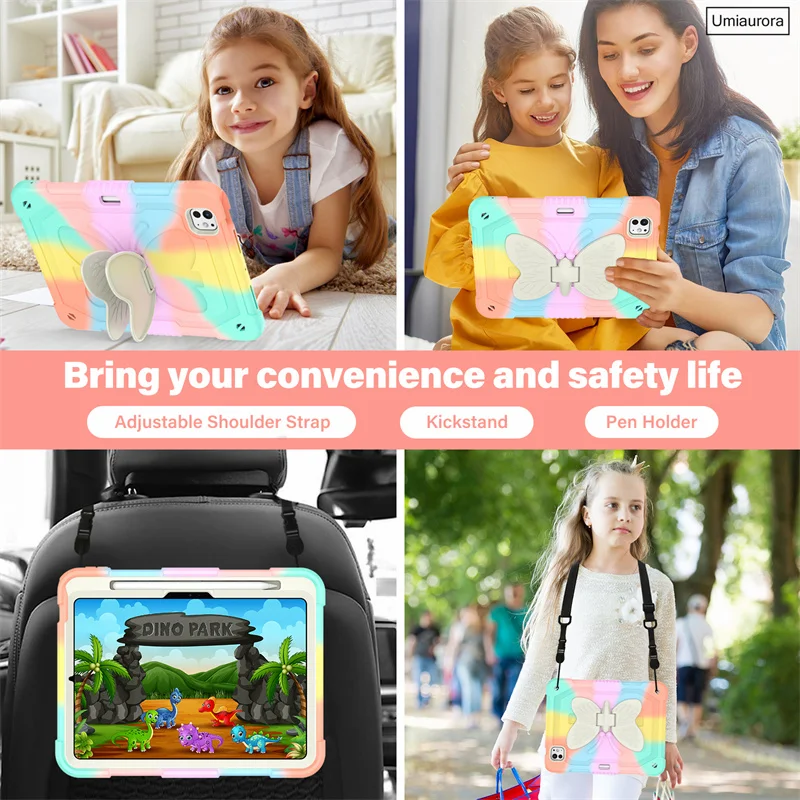 Детский чехол-бабочка для планшета IPad Air 4 5 10 9 Mini 6 Pro 11 дюймов M2 M4 2022 2024