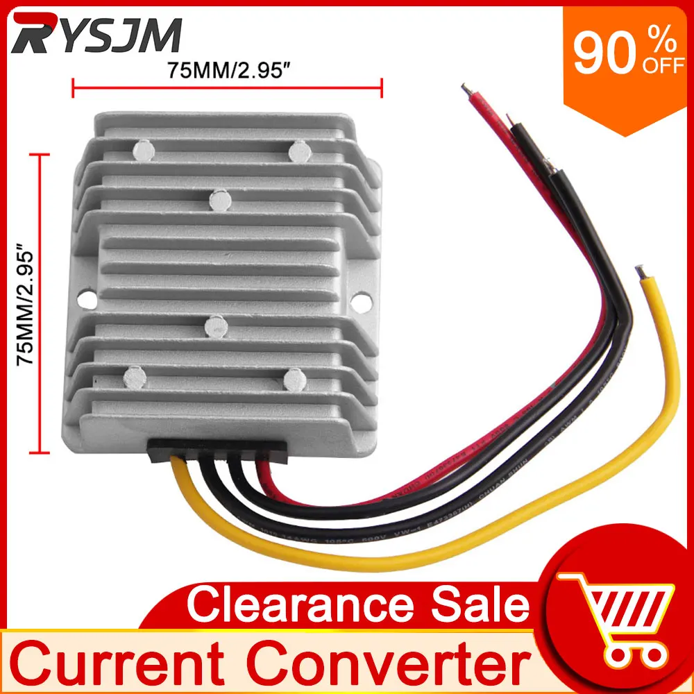 

1PC Current Converter For Golf Cart Dc Buck Converter 20 Amp 48v 36v Volt Voltage Reducer Regulator To 12v Converter Voltage