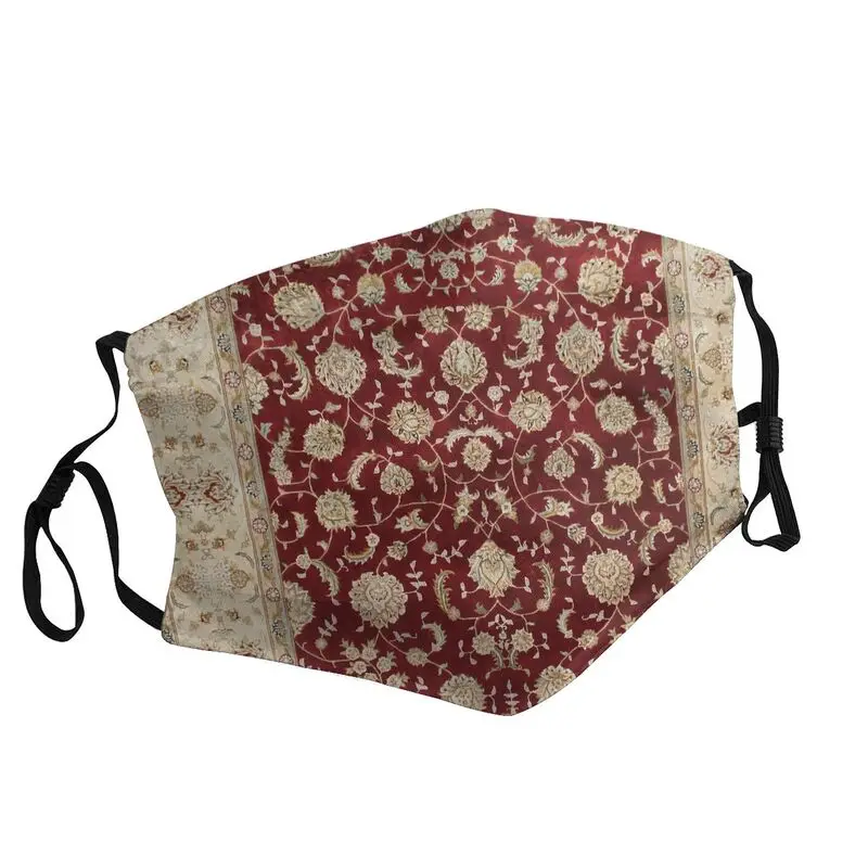 

Богемная Этническая антикварная персидская маска для лица на рот унисекс для взрослых этнический ковер стильная маска против пыли