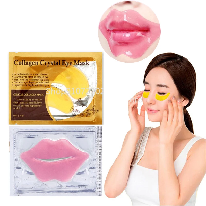 

Hot Sale Lip Eye Mask Combination Moisturing Nourishing Lips Mask Anti Aging Wrinkle Dark Circles Eye Patch free shipping