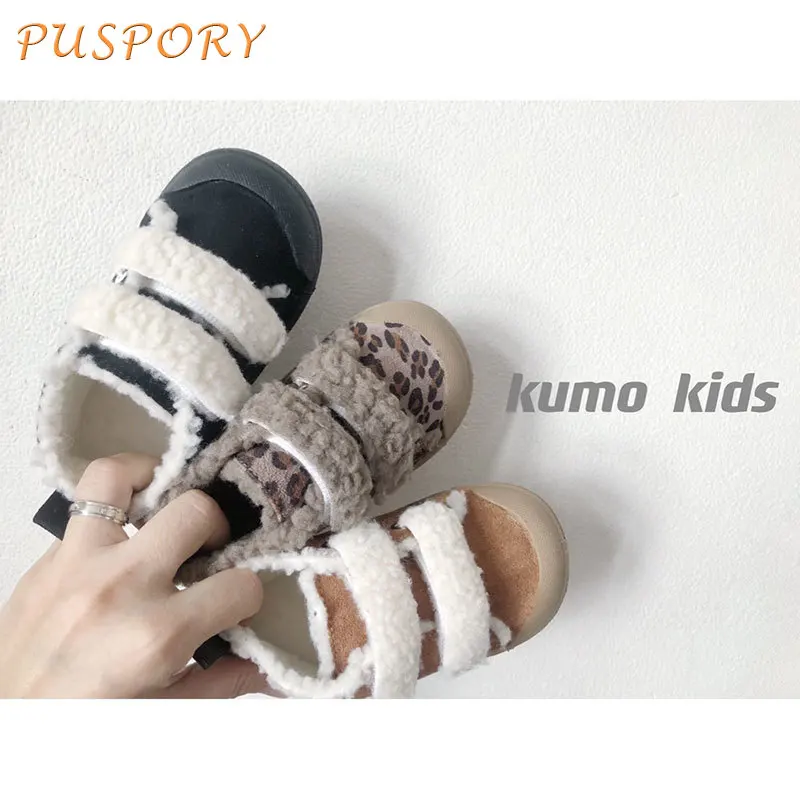 

Baby Girl Casual Shoes Cotton Plus Velvet Warm Double Row Velcro Newborn Shoes Baby Indoor Comfortable Simple Versatile Shoes