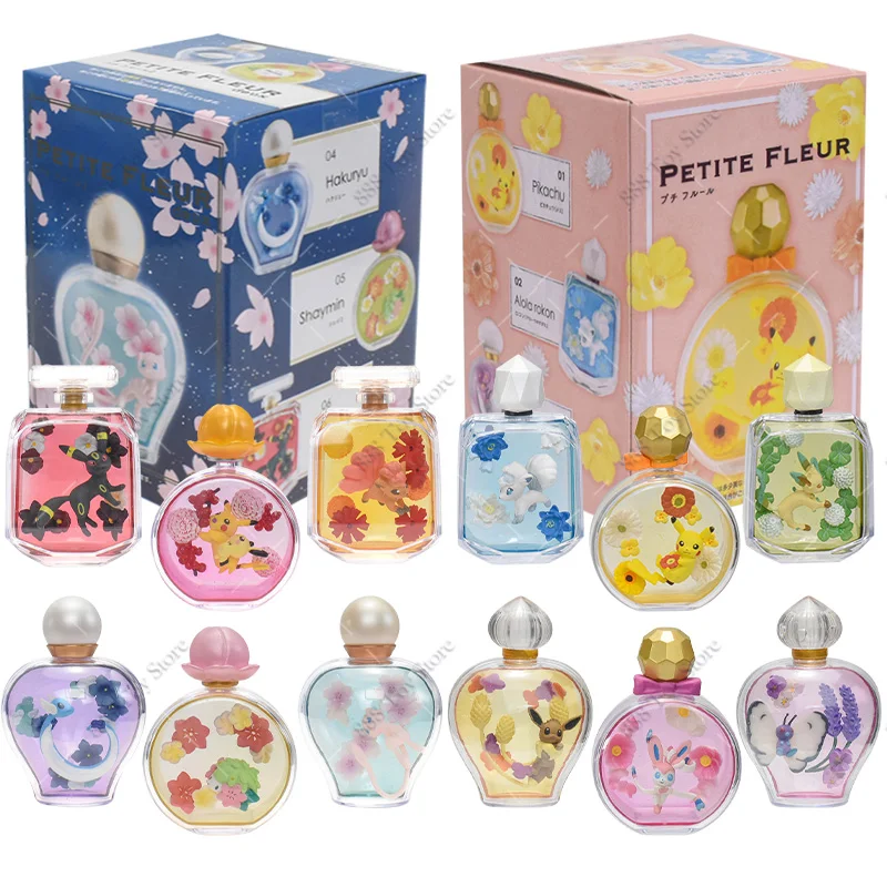6pcs Pokemon Action Figure Eevee Family Perfume Bottle Shape  Vol.1-2 Vaporeon Sylveon Figurine Toys PVC Anime Model Dolls Gifts
