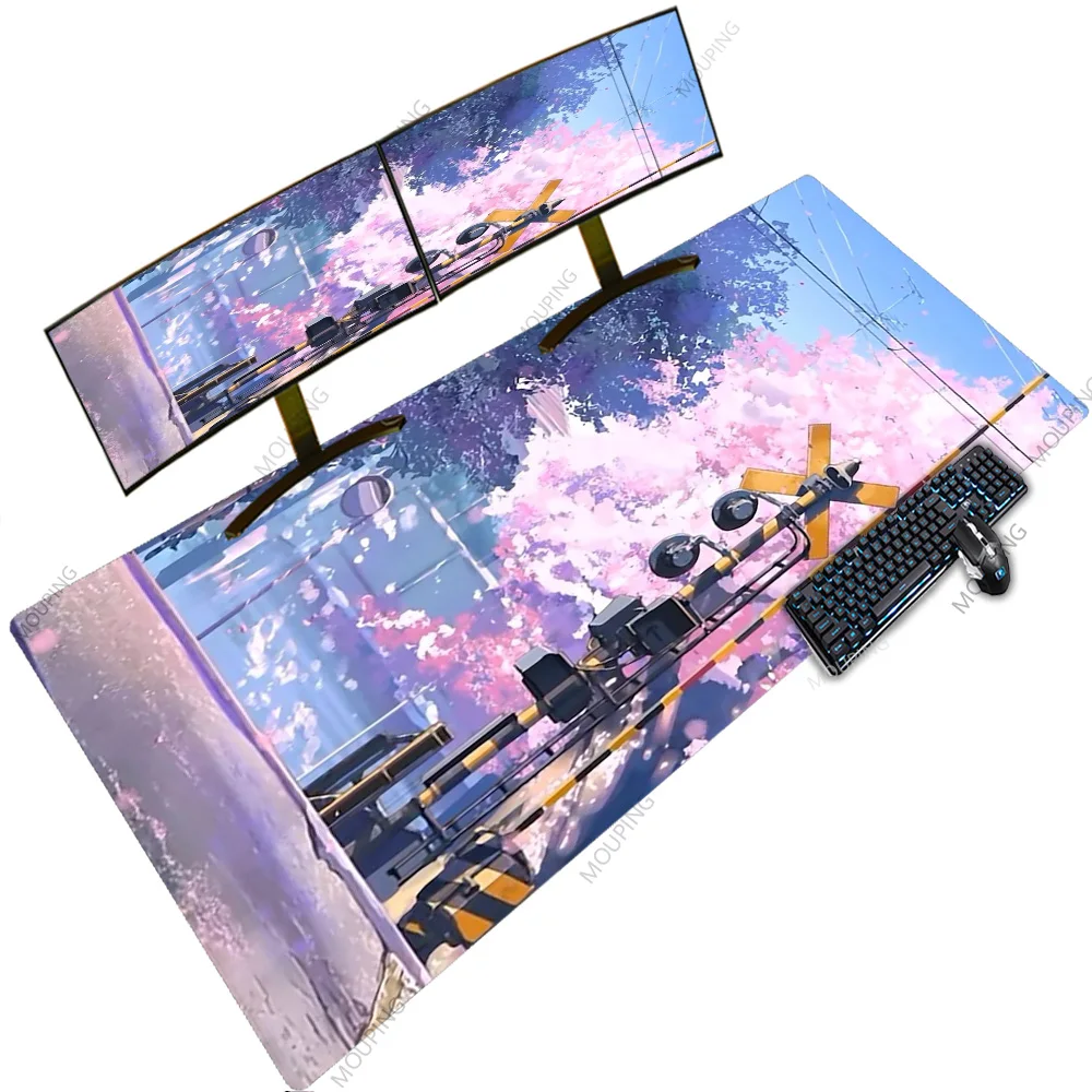 

Cherry Blossoms Pink Japan Sakura Mousepad Gaming Cushion Office Equipment for Table Desk Game Carpet Desktop Protector Cute Mat
