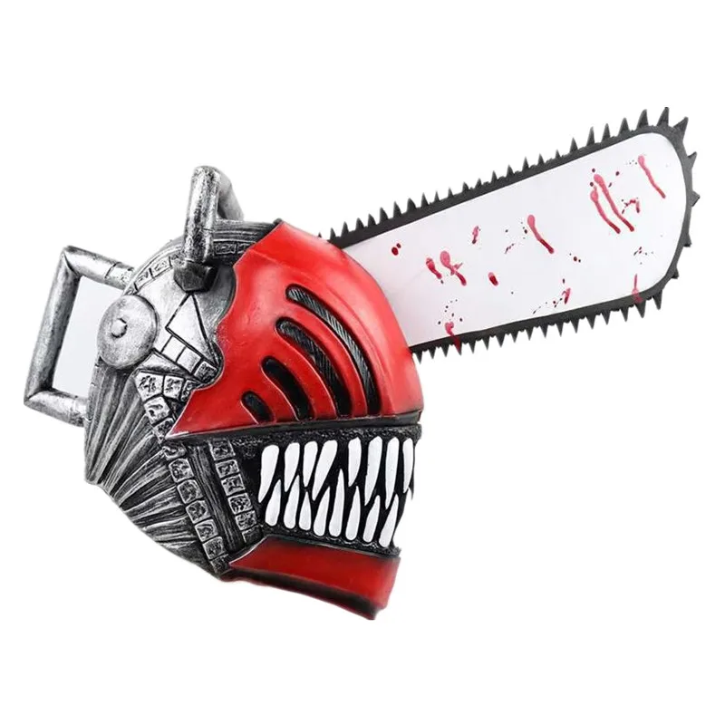 Маска с бензопилой для мужчин косплей Аниме Костюмы звездная пила латексный шлем