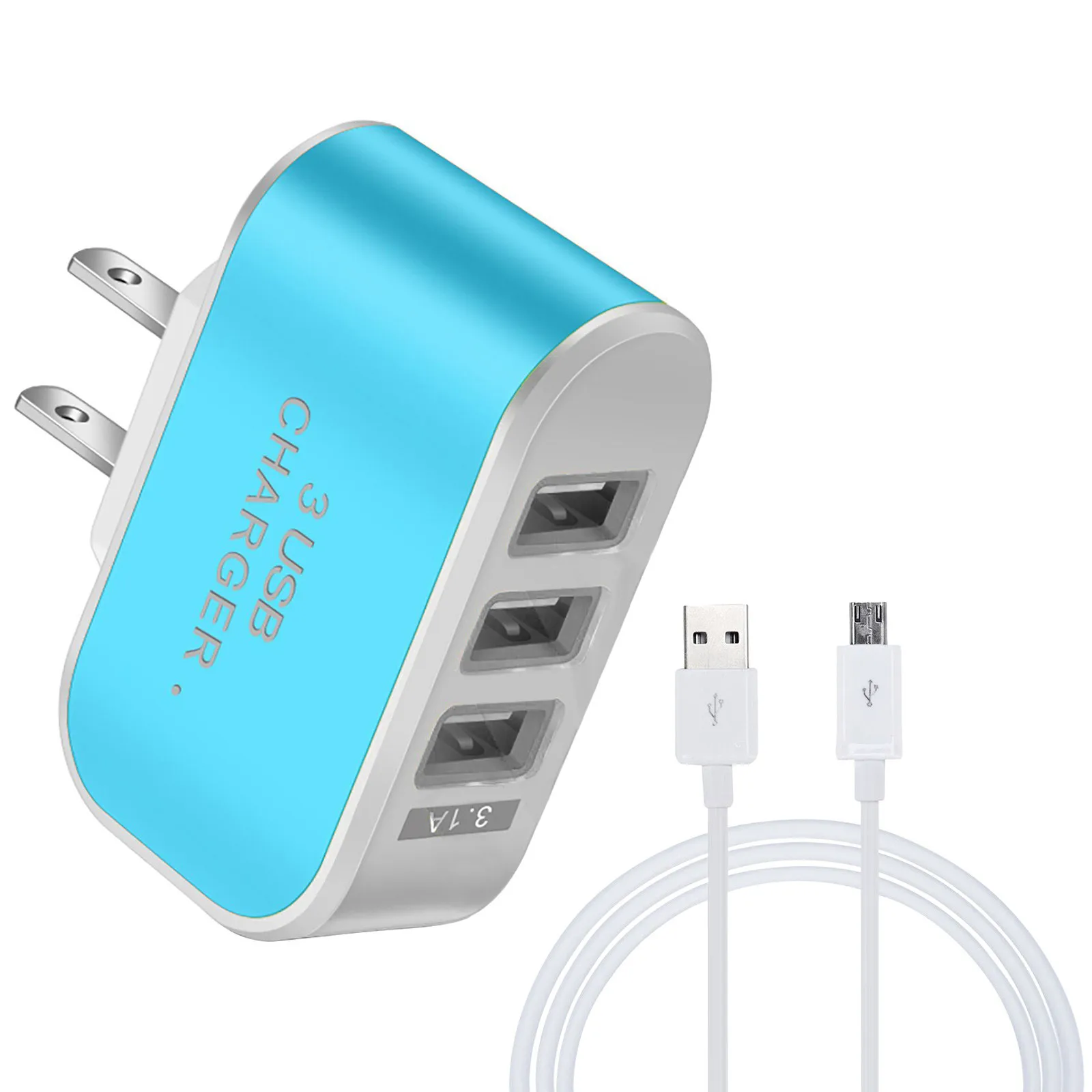 Зарядное устройство с 3Usb-портами и светодиодной подсветкой |