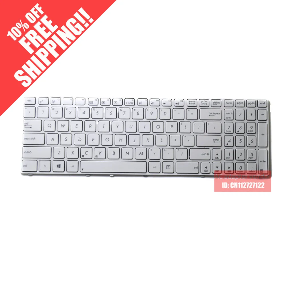 

New Replacement FOR Asus K53 K53E K53E-1A K53SC K53SC-1B US English keyboard white