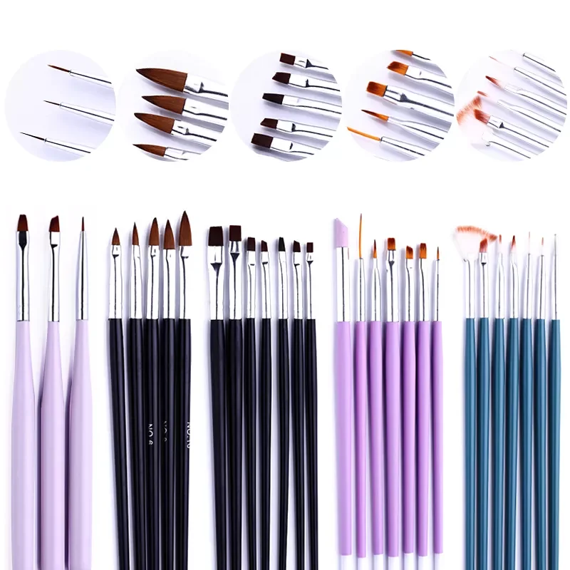 

2022NEW Nail Brush Set Gradient Nail Art Line Brush Crystal Acrylic Thin Liner Drawing Pen Tools for Extension UV Gel