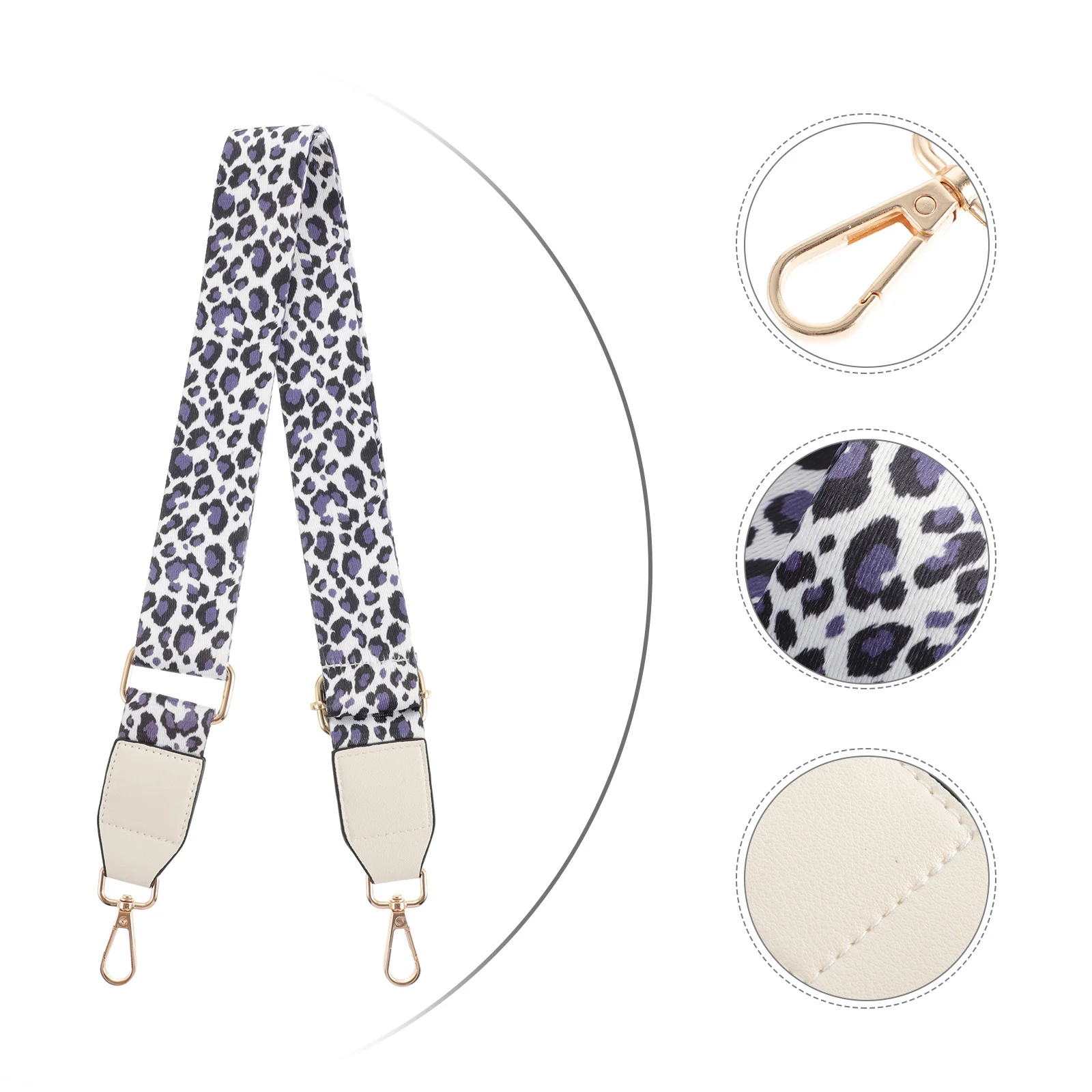 

1 шт. плечевой ремень с леопардовым принтом, регулируемая сменная сумка через плечо