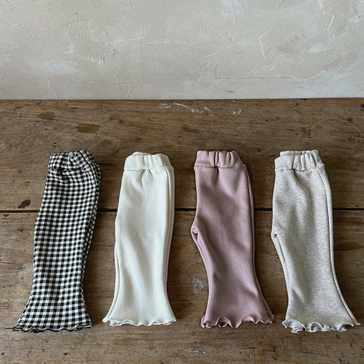 

Vintage Flare Pants for Newborn Baby Girls Legging Clothes Autumn Winter Plus Velvet Kids Pants Warm Children Trousers