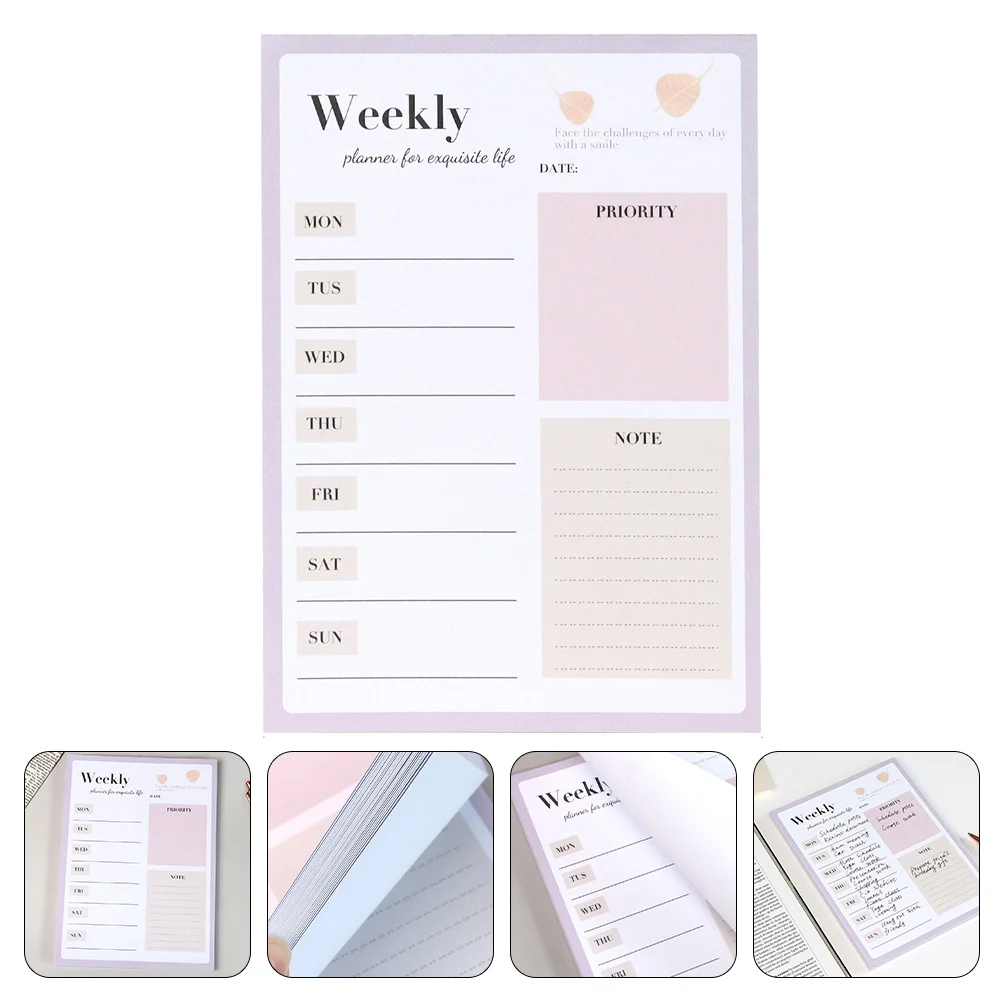 

Weekly Notepad Pad Memo Planning Plan Planner Schedule Tear Off Daily Notebook Paper Notes Notepads Meal Mont Do Sheets List