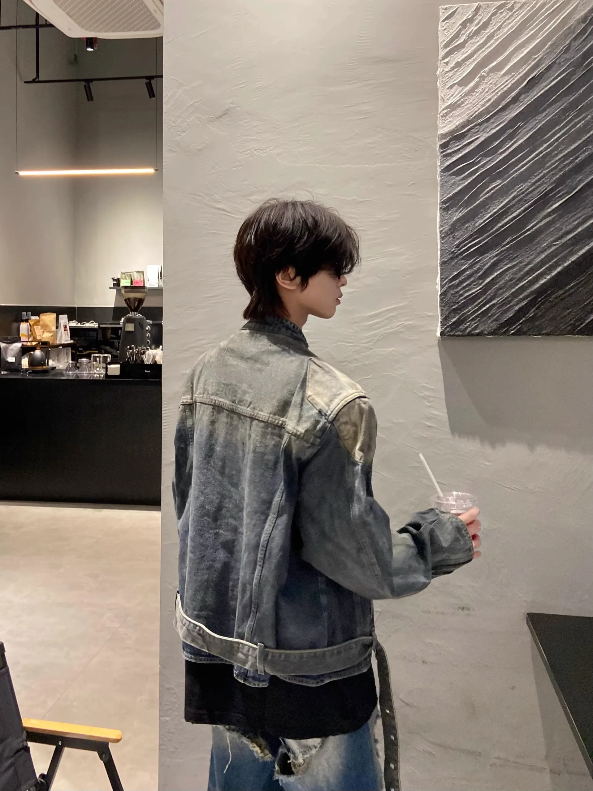 Американское винтажное джинсовое пальто Short Armor Sle Design Sense мужское осенне-зимнее с