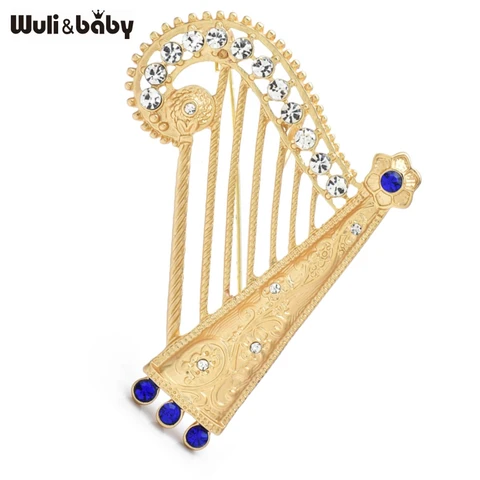 Броши-арфы Wuli&baby золотые