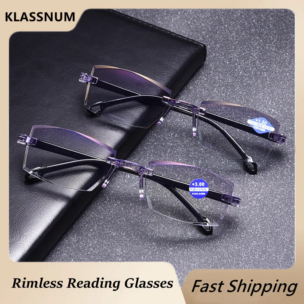 

KLASSNUM Reading Glasses with Automatic Adjustment Men Women Anti Blue UV Protect EyesGlasses Unisex Computer Eyewear +1.0~+4.0