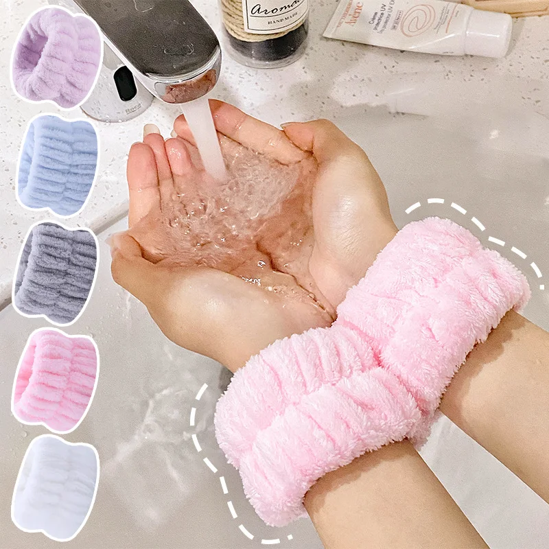 

Эластичное текстильное полотенце, поглощающее повязку на запястье, Хлопковое полотенце для мытья на запястье, мягкое полотенце для мытья лица и рук