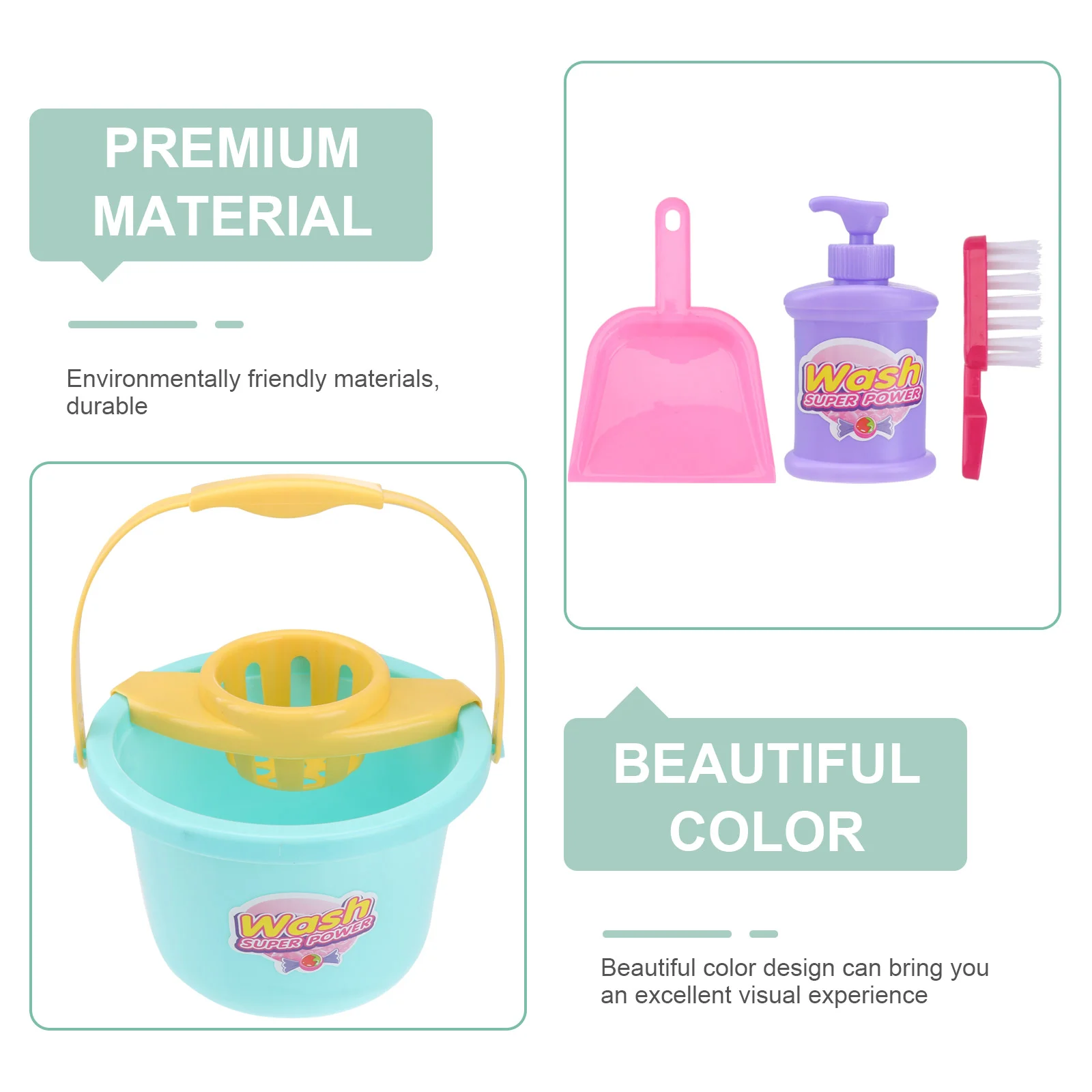 7-częściowy набор для чистки и мытья полов детские игрушки инструменты ролевые метла