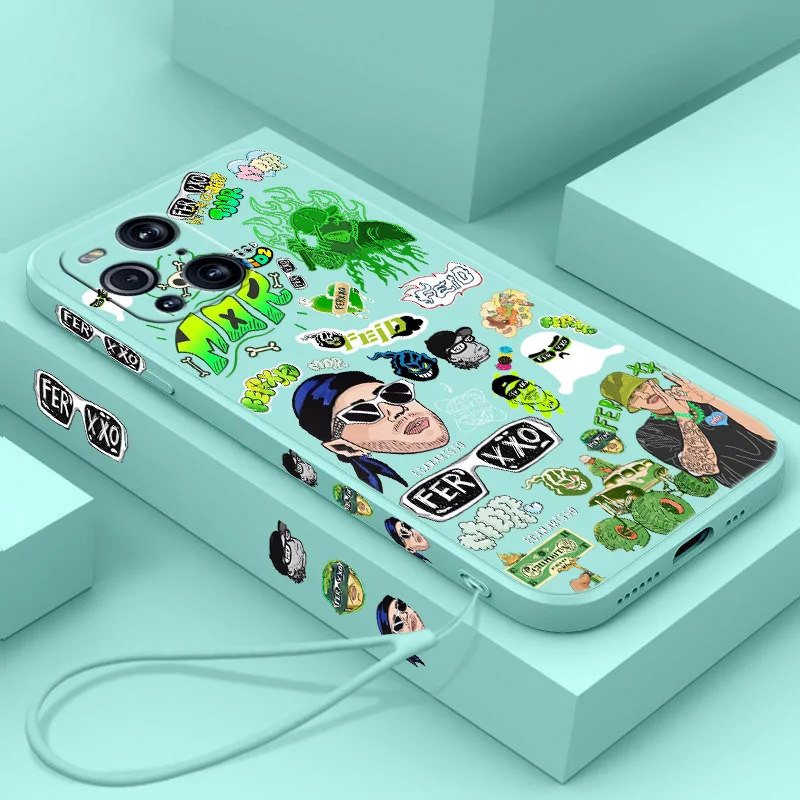 Чехол для телефона Feid Nitro Jam Ferxxo OPPO Find X2 X3 X5 Lite Neo Reno 6Z 2 Z 5 6 7 8 10 Pro Liquid Left Rope Funda Soft