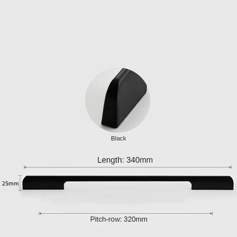 

Мебельные ручки черные алюминиевые 115-500 мм