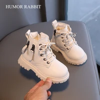 rubber boots for children boys martin boots autumn winter warm cotton ankle boots for kindergarten girls kids boots double zip