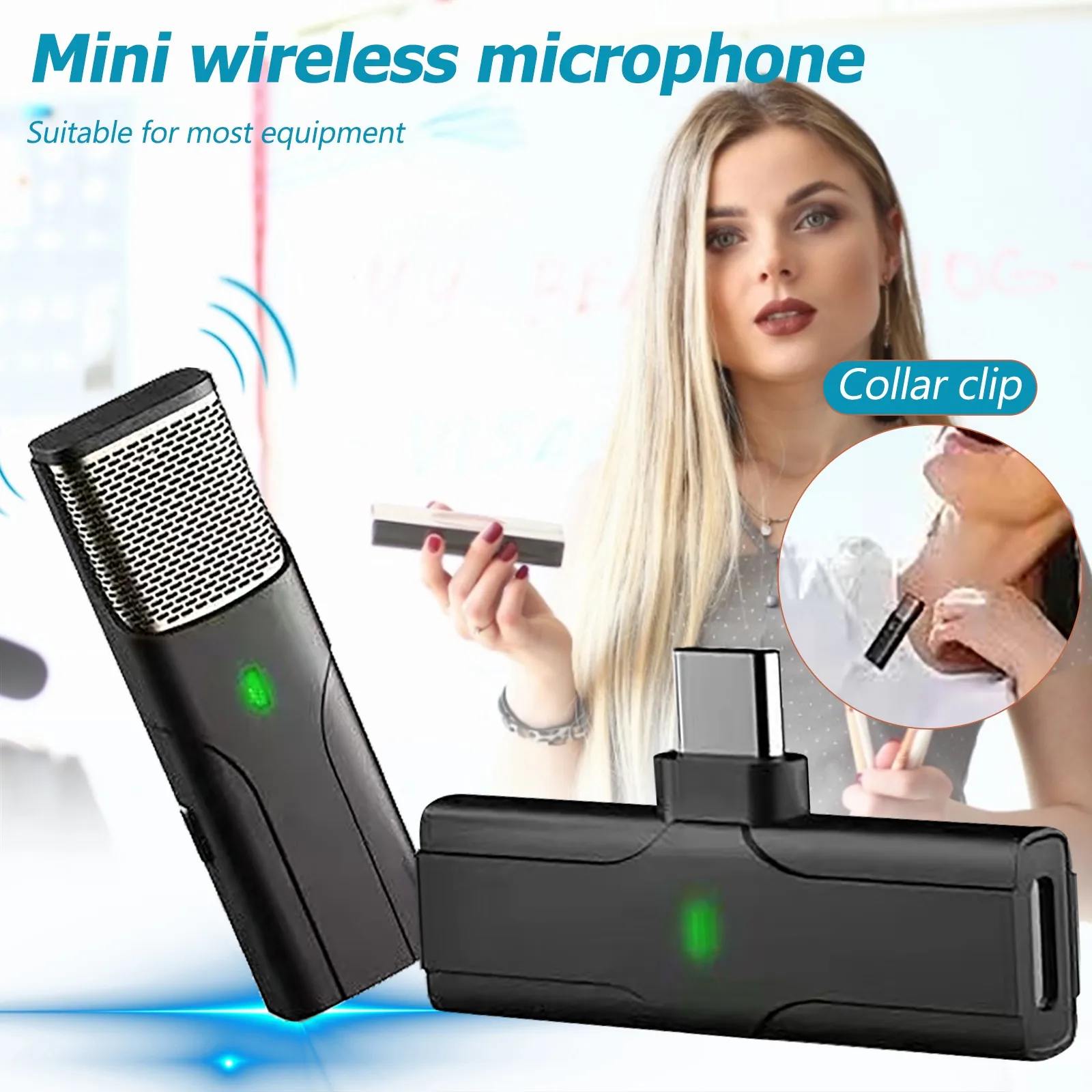 

Микрофон-петличка, беспроводной портативный аудиокабель с поддержкой Bluetooth и Usb C, для записи в реальном времени