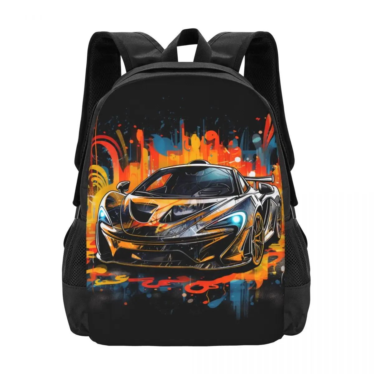 

Powerful Sports Car Backpack Cartoon Graffiti Kawaii Backpacks Teen University Big High School Bags Custom Rucksack