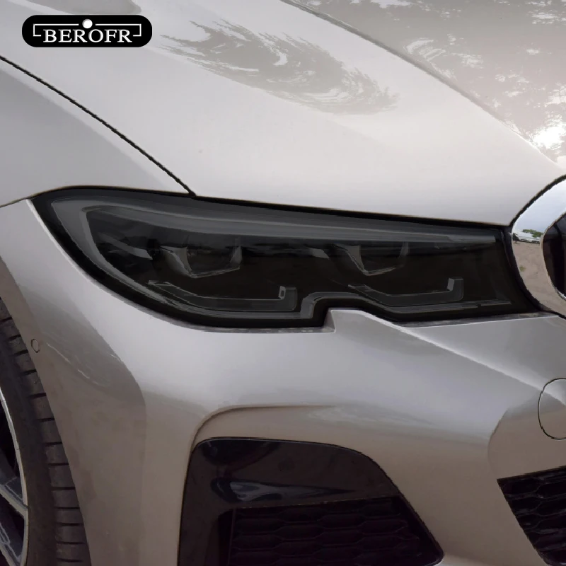 For BMW 3 Series G20 G21 F30 F31 F34 Car Headlight Tint Black Protective Film Protection Transparent TPU Sticker Accessories For BMW 3 Series G20 G21 F30 F31 F34 Car Headlight Tint Black Protective Film Protection Transparent TPU Sticker Accessories