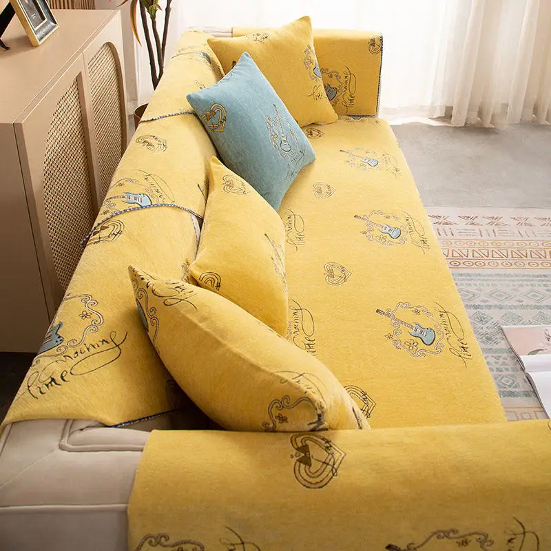 Нескользящее универсальное и многоразмерное диванное полотенце из синели