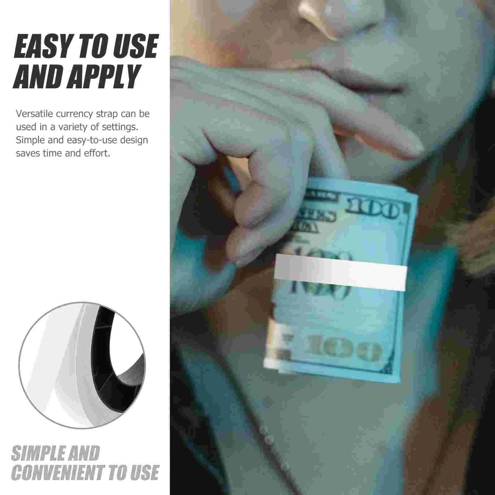 Бумажная полоска для переплета банкнот (белая [одна пластина]) Офисные денежные