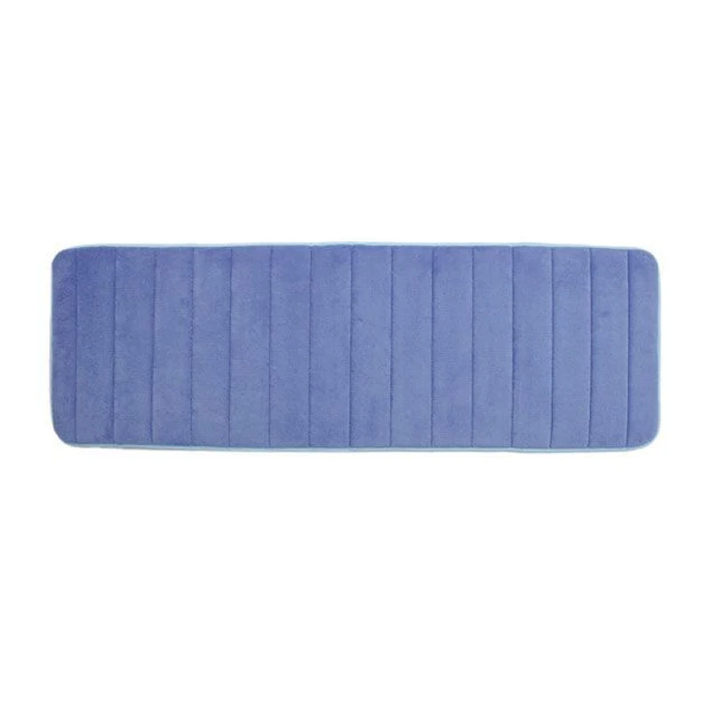 

120x40cm Absorbent Nonslip Memory Foam Kitchen Bedroom Door Floor Mat Rug Carpet Dark blue
