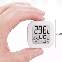 mini smiley electronic thermo hygrometer home office lcd temperature and humidity measuring instrument digital thermometer