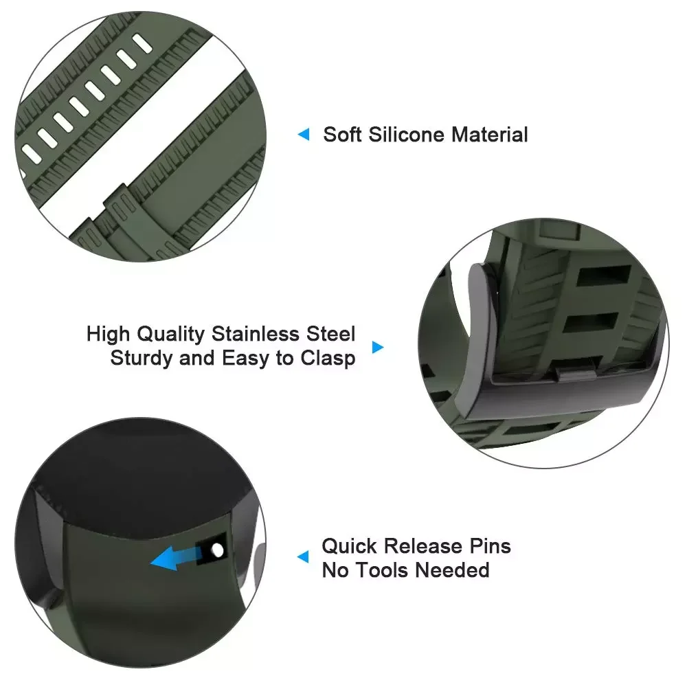 Sport Silicone Watchband for Suunto 9 9 Baro Strap High Quality Replacement Wristband Smart Watch Bracelet Accessories