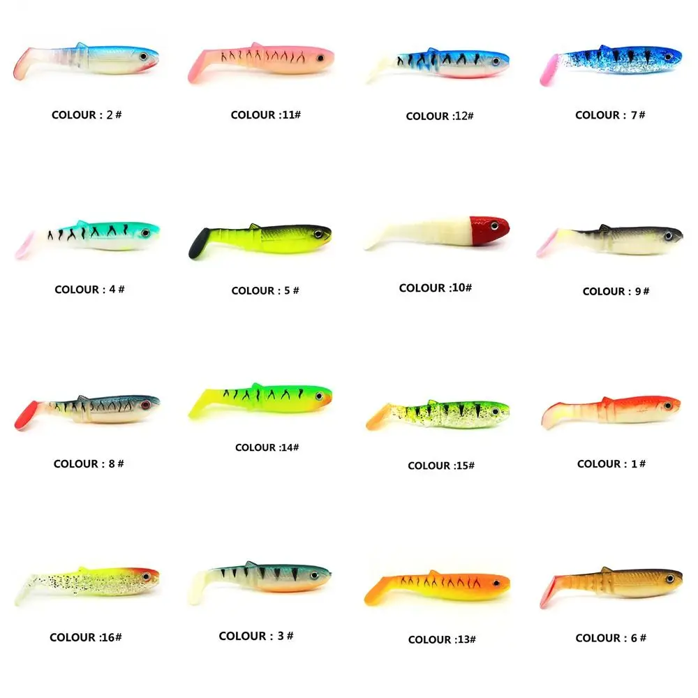 5 шт. приманка для рыбалки 8 см/6 г воблеры с Т-образным хвостом силиконовая