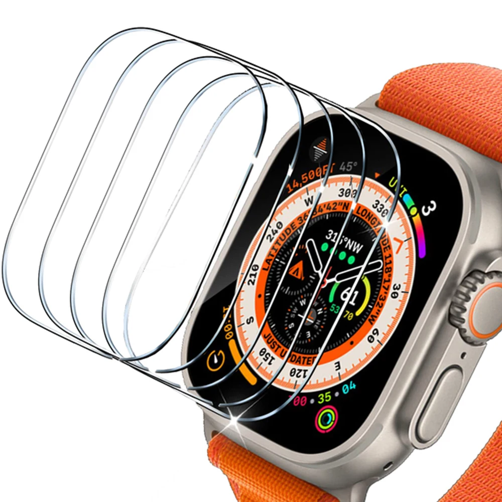 

Screen Protector For Apple Watch Ultra 49 MM Accessories Anti-Scratch Waterproof Tempered Glass HD Full Film iWatch Ultra 49MM