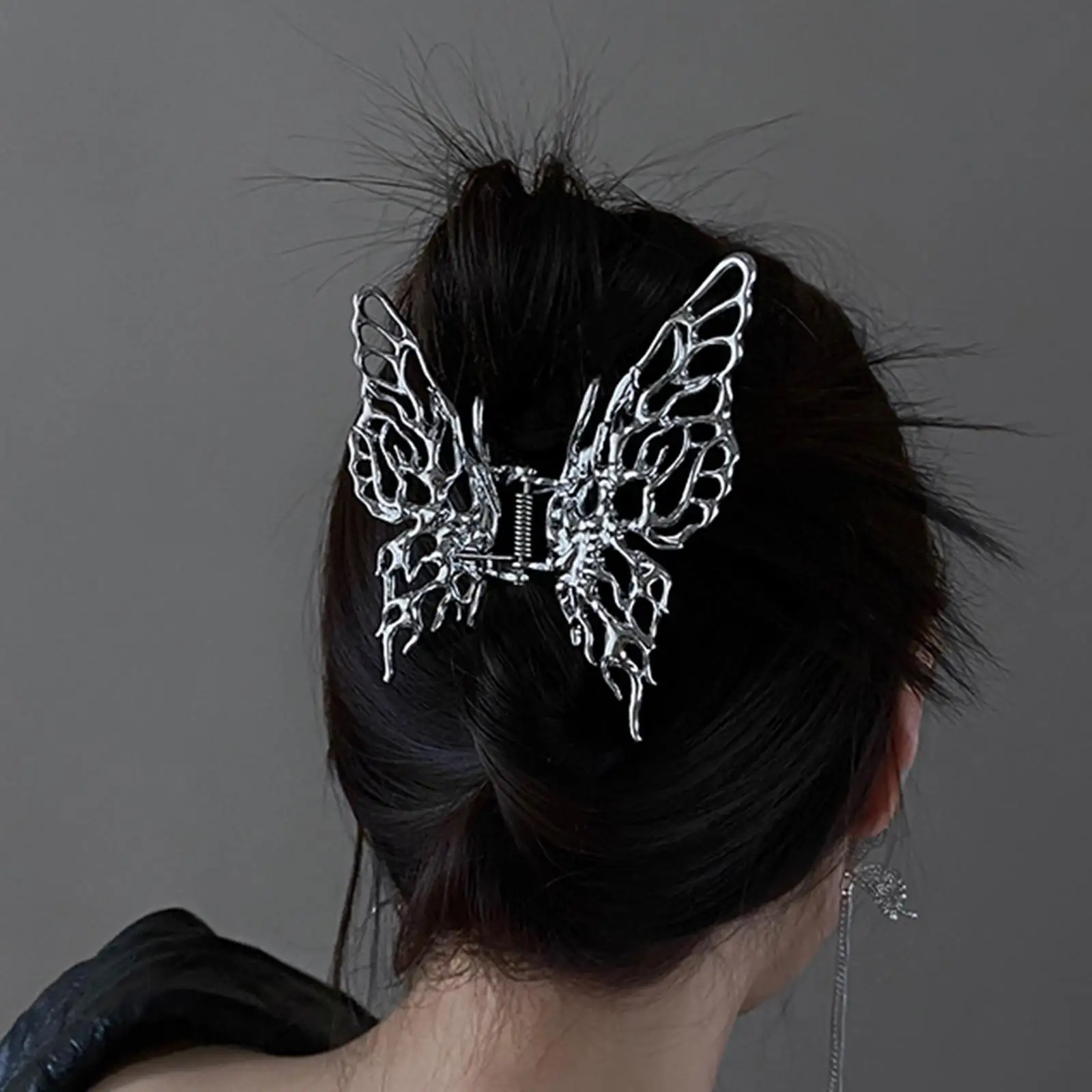 

Зажим для волос в форме бабочки, Нескользящие металлические аксессуары для волос, большие зажимы для волос, для более тонких густых волос, д...