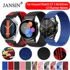 Плетеный ремешок Solo Loop для Huawei Watch GT 3 GT3 42 мм 46 мм, нейлоновый эластичный браслет для наручных часов Huawei Watch GT Runner