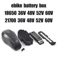 ebike battery box 36v 48v 52v 14s8p 13s9p 10s11p 18650 cells 14s6p 13s7p 10s9p 21700 cells for super 73 ebike