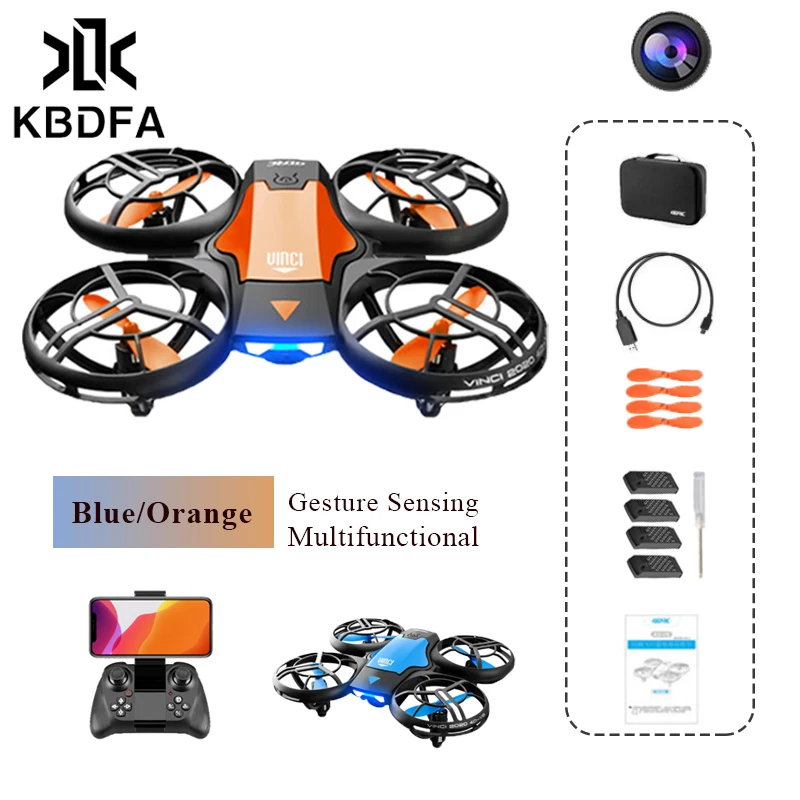 

2022 New V8 Mini Drone 1080P Hd Camera Wifi Fpv Air Pressure Height Maintain Foldable Quadcopter Professional Dron Toy Gift Kids