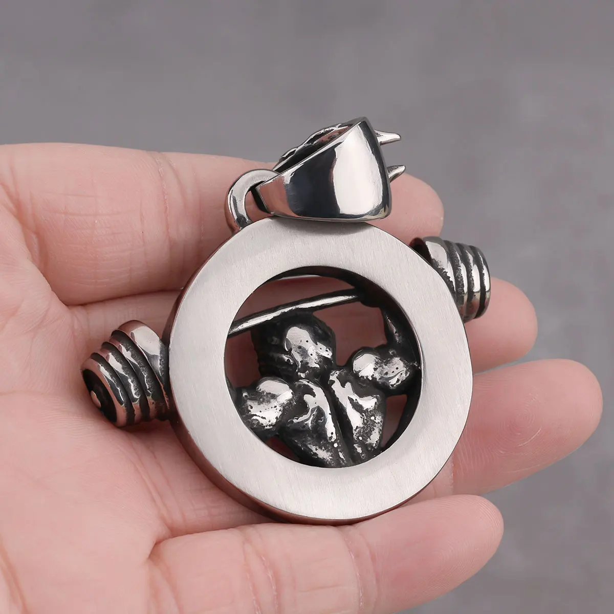 Креативное мужское ожерелье из нержавеющей стали